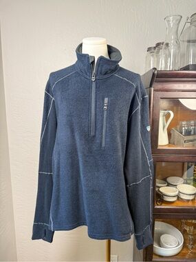 KÜHL “Born in the Mountains” 1/4 Zip Fleece Pullover Navy Size XL